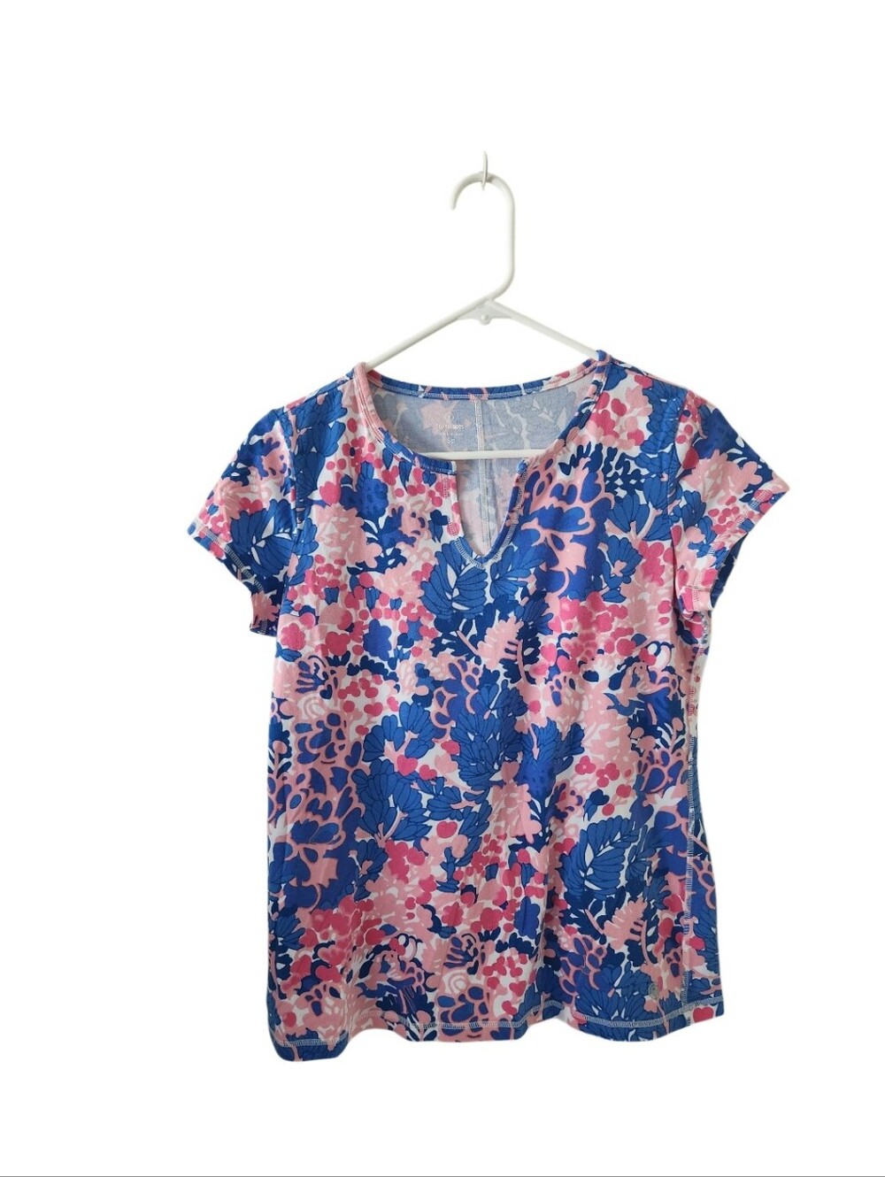 Talbots Split Neck Floral Top